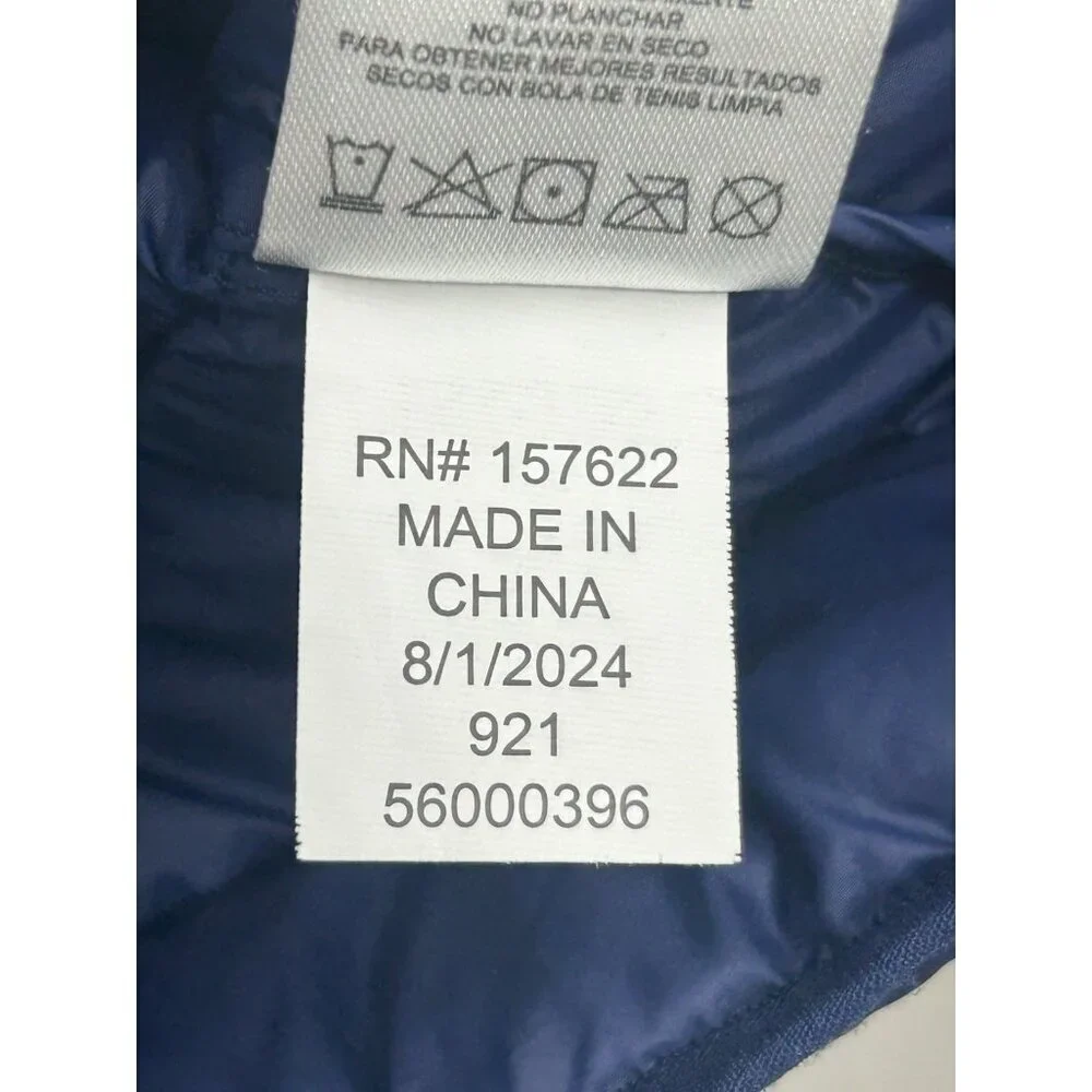 Eddie Bauer CirrusLite 650 Down Filled Puffer Jacket Boys XL 14-16 Blue Pockets